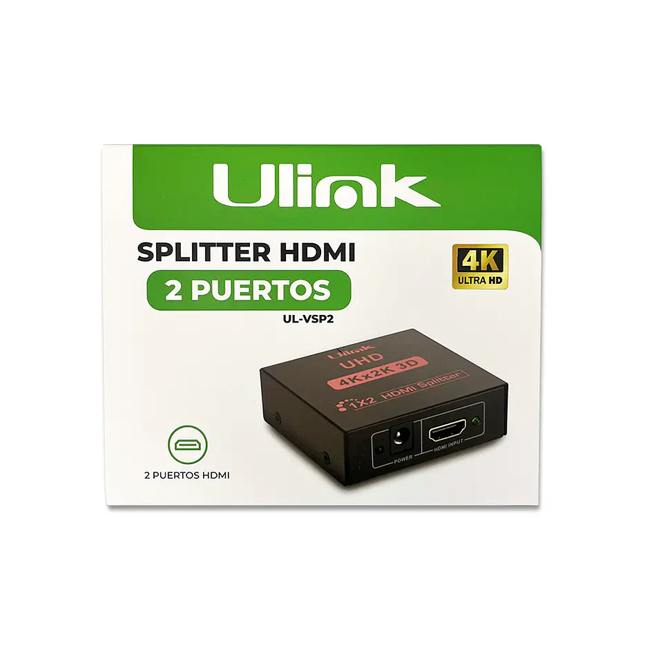 SPLITTER HDMI 2 puertos 4K 3D 4