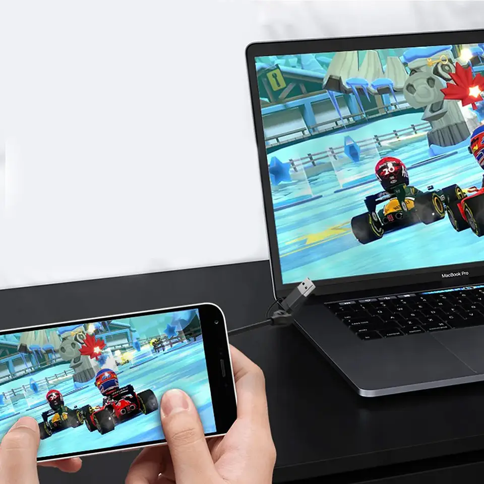 Tarjeta capturadora de video HDMI 4K a DUAL USB-C y USB 2