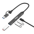HUB DUAL USB-C y USB 4 Puertos (3 TIPO C + 1 USB 3.0) 1