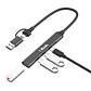 HUB DUAL USB-C y USB 4 Puertos (3 TIPO C + 1 USB 3.0) - Miniatura 1