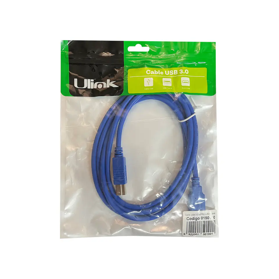 Cable USB 3.0 A a USB 3.0 B para impresora 1,8 MTS 3