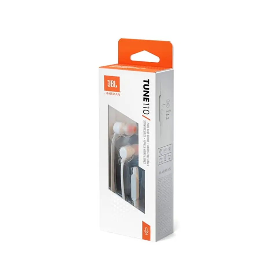 Audifonos con cable JBL Tune 110 BLANCO 2