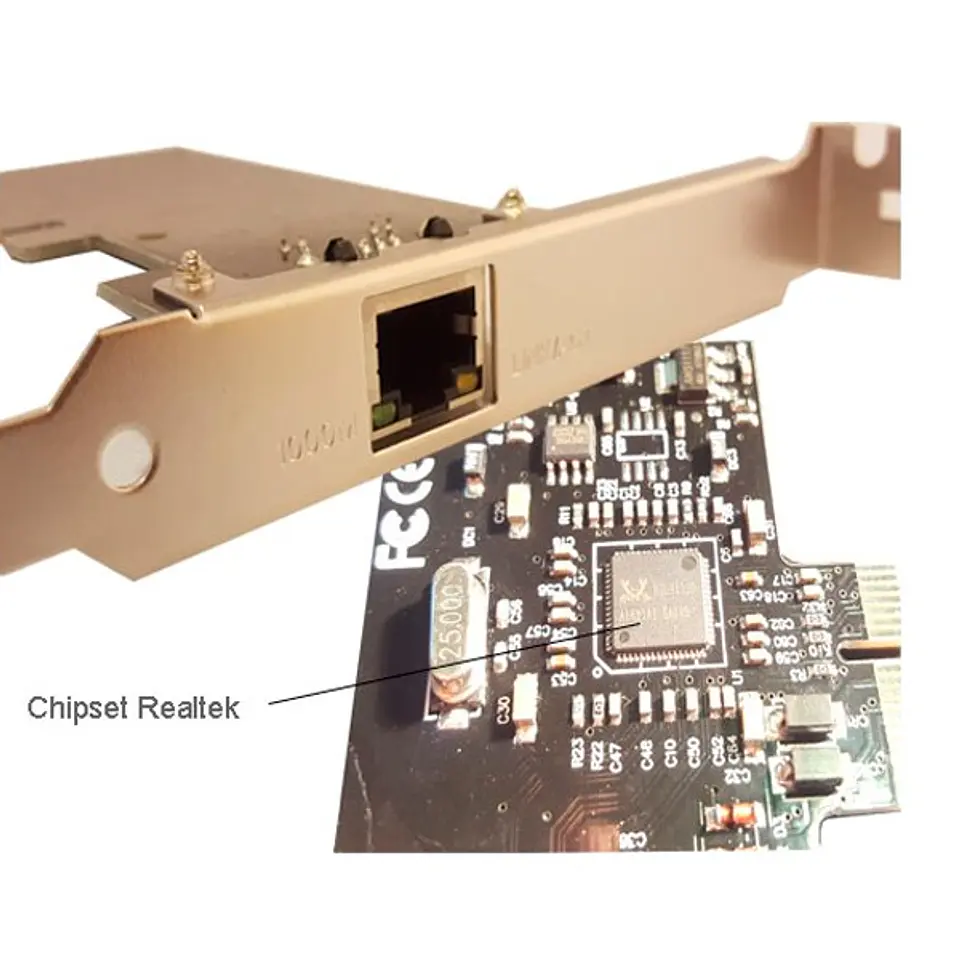 Tarjeta PCI express 10/100/1000 Mbps con bracket low profile adicional 5