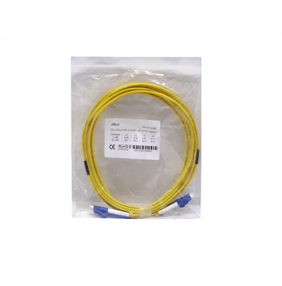 Cable de Fibra LC-LC MonoModo SM Duplex Jumper 3MTS 3