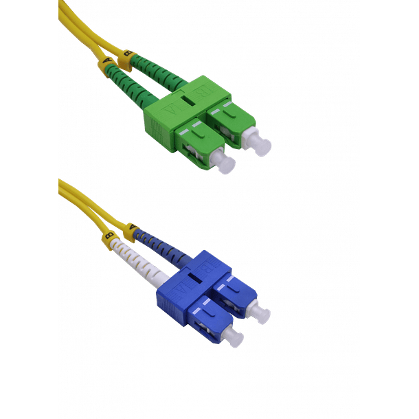 Cable de fibra SC/APC-SC/UPC MonoModo SM Duplex Jumper 3MTS 1