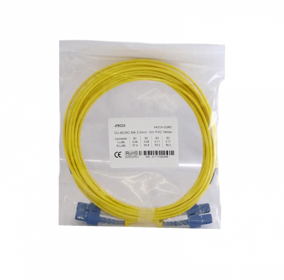 Cable de fibra SC-SC MonoModo SM Duplex Jumper 5MTS 3