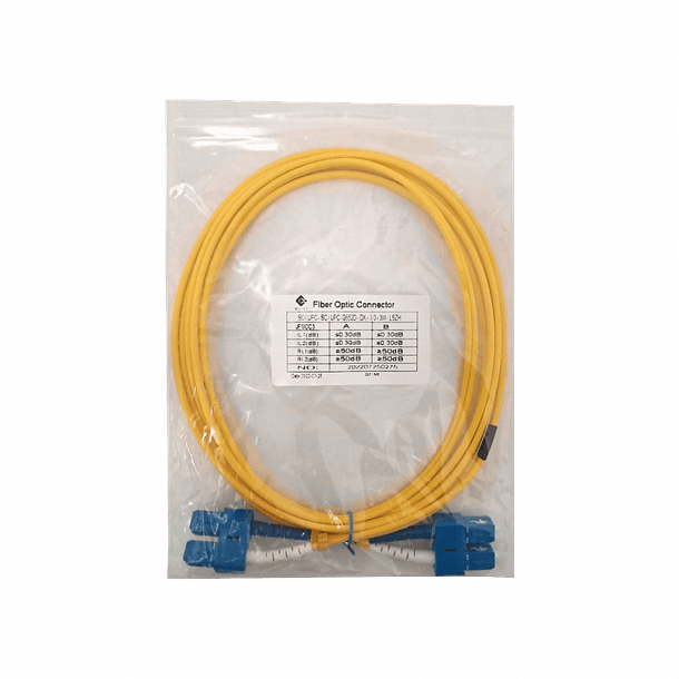 Cable de fibra SC-SC/UPC MonoModo SM Duplex Jumper 9/125um 3mm 3MTS 2