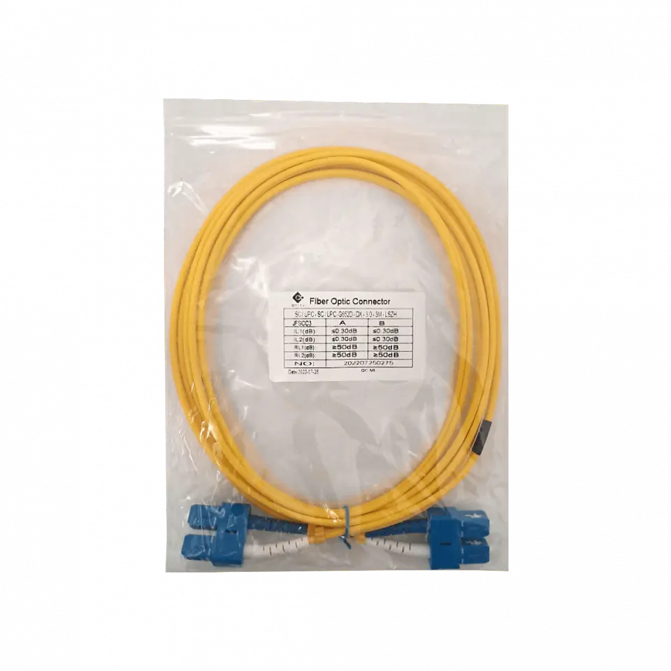 Cable de fibra SC-SC/UPC MonoModo SM Duplex Jumper 9/125um 3mm 3MTS 2