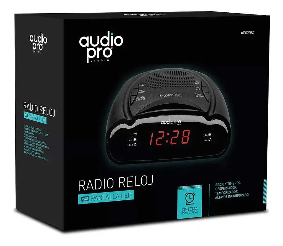 Radio Reloj despertador pantalla LED am/fm ALTAVOZ  3