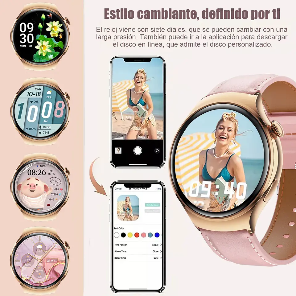 Reloj inteligente GT4 MINI GS GEAR HOCO MUJER NEGRO  6