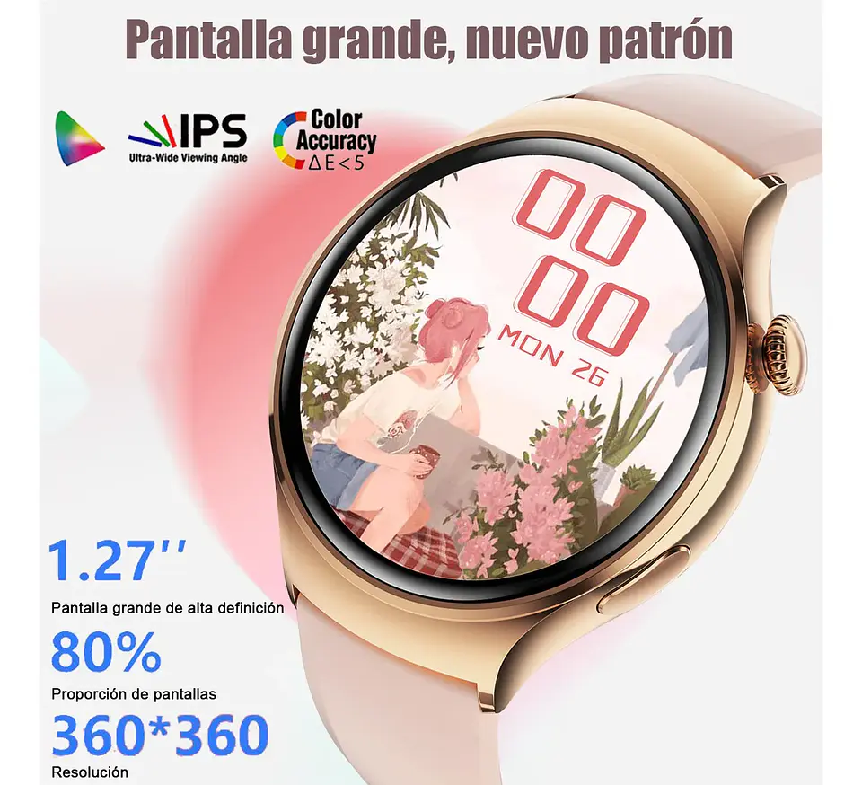 Reloj inteligente GT4 MINI GS GEAR HOCO MUJER GRIS  6