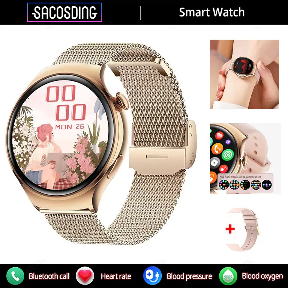 Reloj inteligente GT4 MINI GS GEAR HOCO MUJER GRIS  8