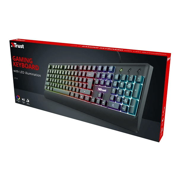 Teclado Gamer TRUST Ziva membrana  6