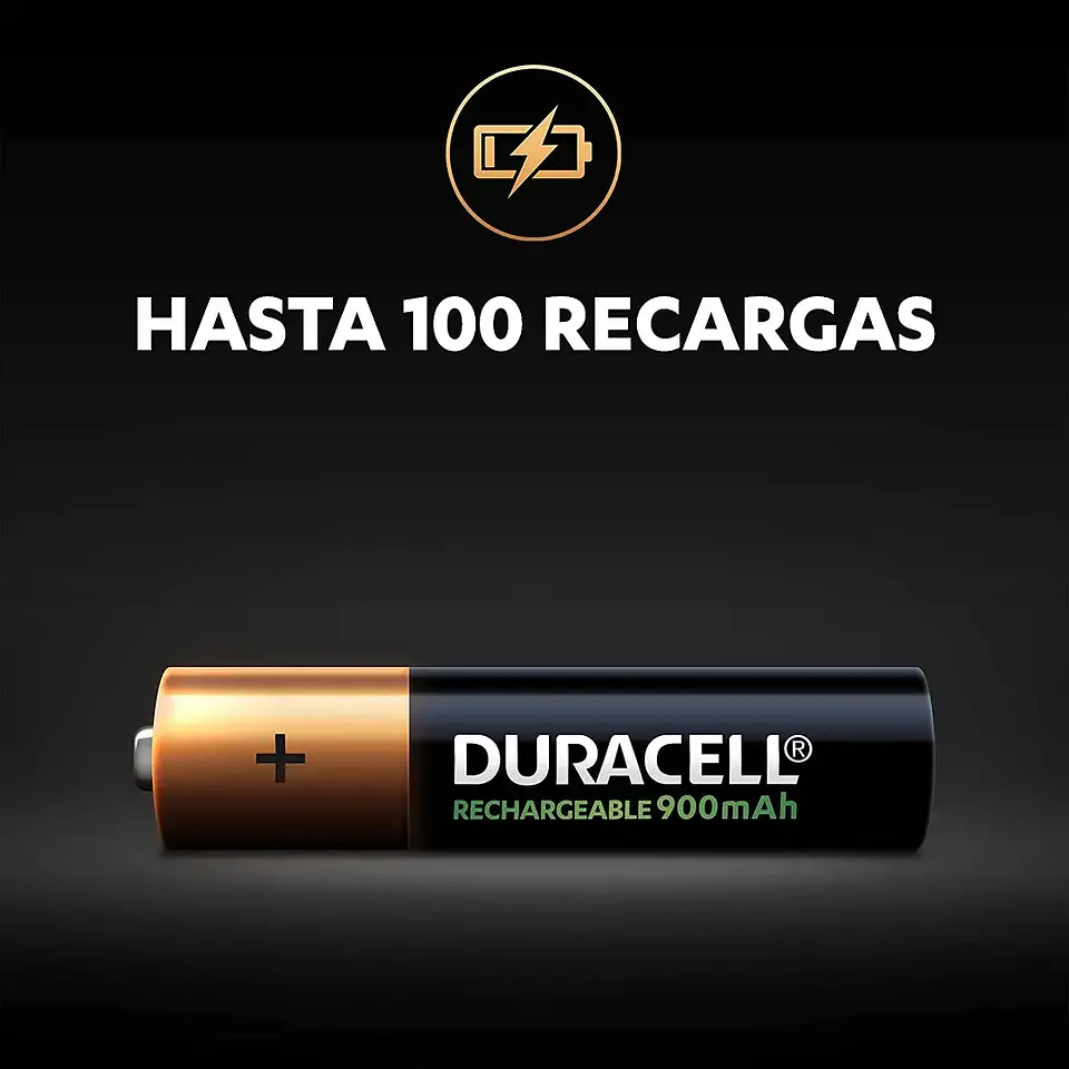 Pila AAA recargables de 900mAh 2 unidades 2