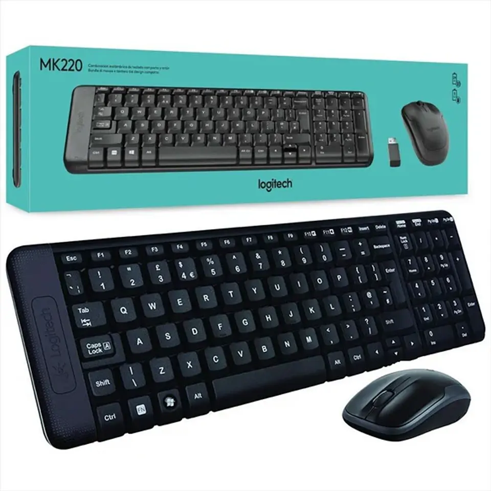 KIT Teclado + Mouse MK220 LOGITECH ESPAÑOL  1