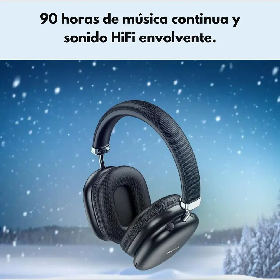 Audifonos Bluetooth 5.0 confortable 90 hrs hoco Negro  5