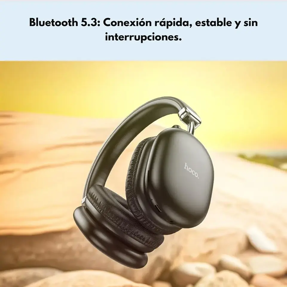Audifonos Bluetooth 5.0 confortable 90 hrs hoco Negro  6