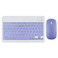 Teclado con mouse bluetooth recargable LILA  - Miniatura 1
