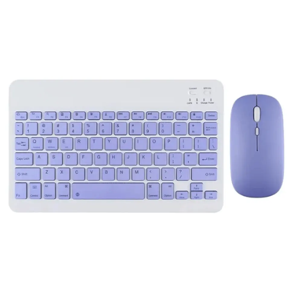 Teclado con mouse bluetooth recargable LILA  1