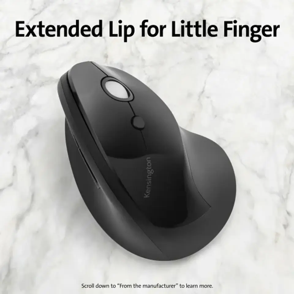 Mouse Ergonómico Vertical Inalámbrico Kensington ProFit 6 Btns 1600dpi USB Negro 5