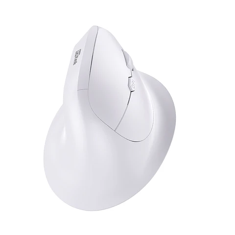 Mouse ergonómico inalámbrico 2.4gz + BT recargable Blanco 