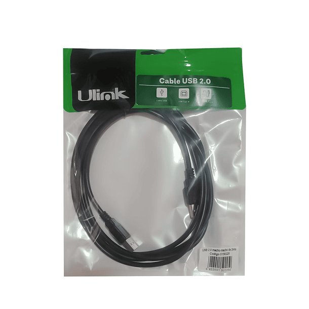 Cable USB 2.0 M-M 2 MTS 3