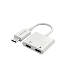 Adaptador USB-C A 2 USB-C carga y audio  1