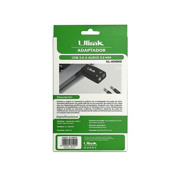 Tarjeta adaptador de USB A SONIDO  4