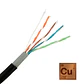 Cable de red exterior Cat6, 23 AWG, CCA, 4x2x0,52mm, doble chaqueta de PVC + PE, carrete de 100 m - Miniatura 2