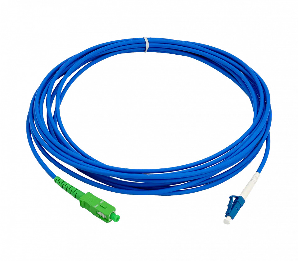 Cable de fibra Blindado 3mt LC/UPC-SC/APC SM Simplex JumperFibra 3.0mm 9/125um  2