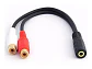 Cable de audio 3,5mm Hembra a 2 RCA hembra 15CMS - Miniatura 1