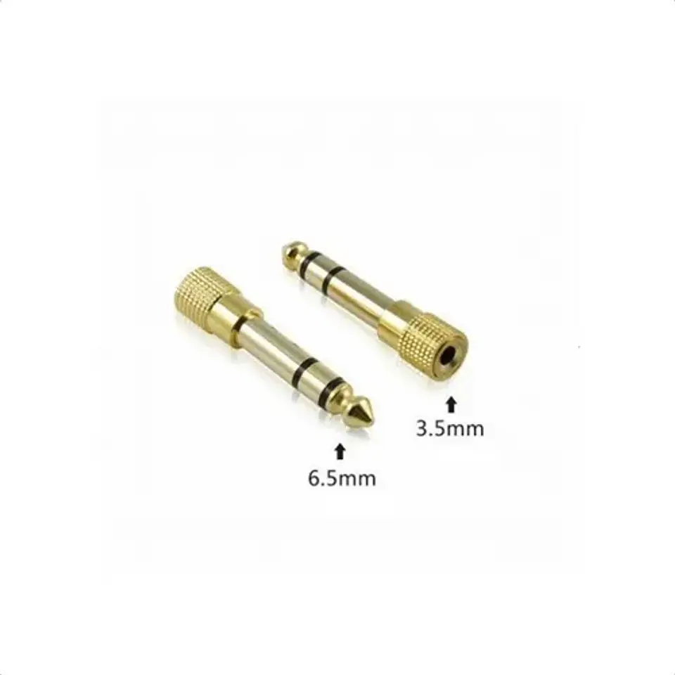 Adaptador de Audio 3,5mm hembra a 6,35mm macho copla audio stereo 4