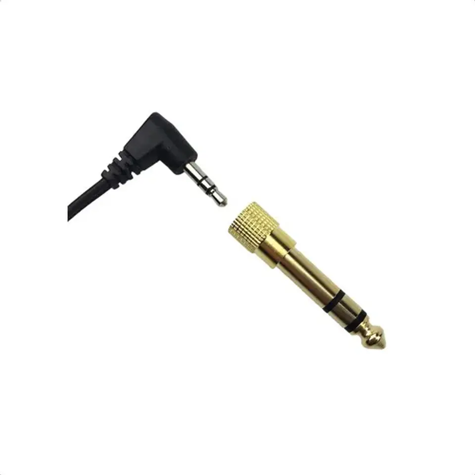 Adaptador de Audio 3,5mm hembra a 6,35mm macho copla audio stereo 6