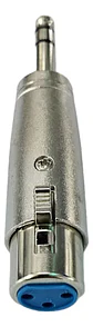 Adaptador de audio XLR 3pin XLR3 hembra a 6,35mm macho Stereo - Miniatura 2
