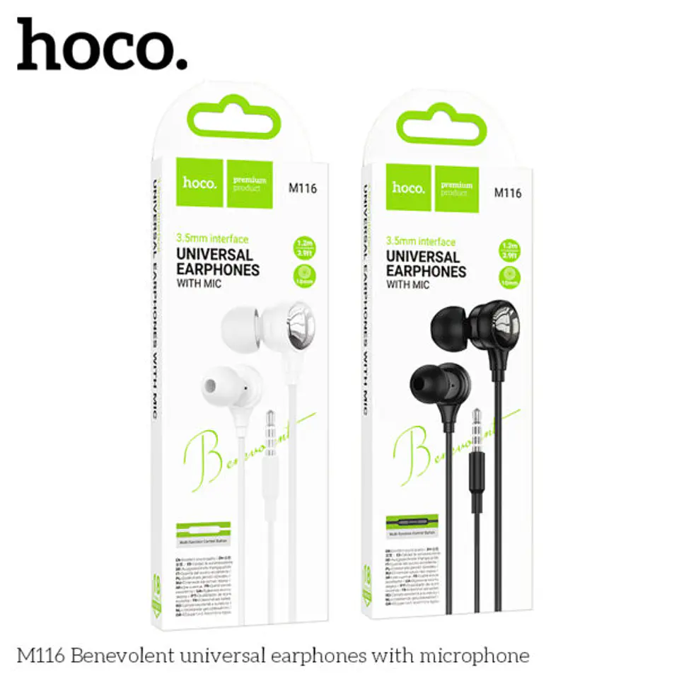 Audifonos manos libres HOCO M116 3.5mm negro  2