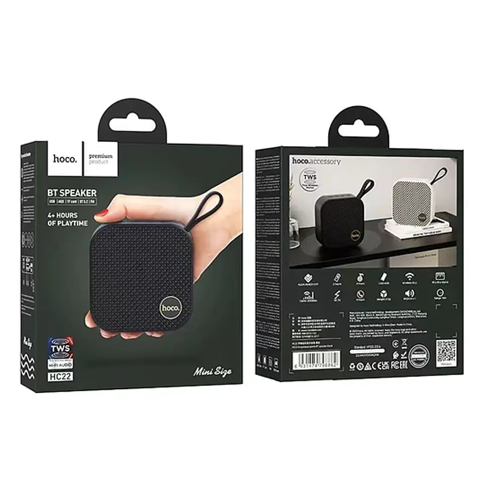 Parlante BT SPEAKER Portátil HC22 NEGRO  2