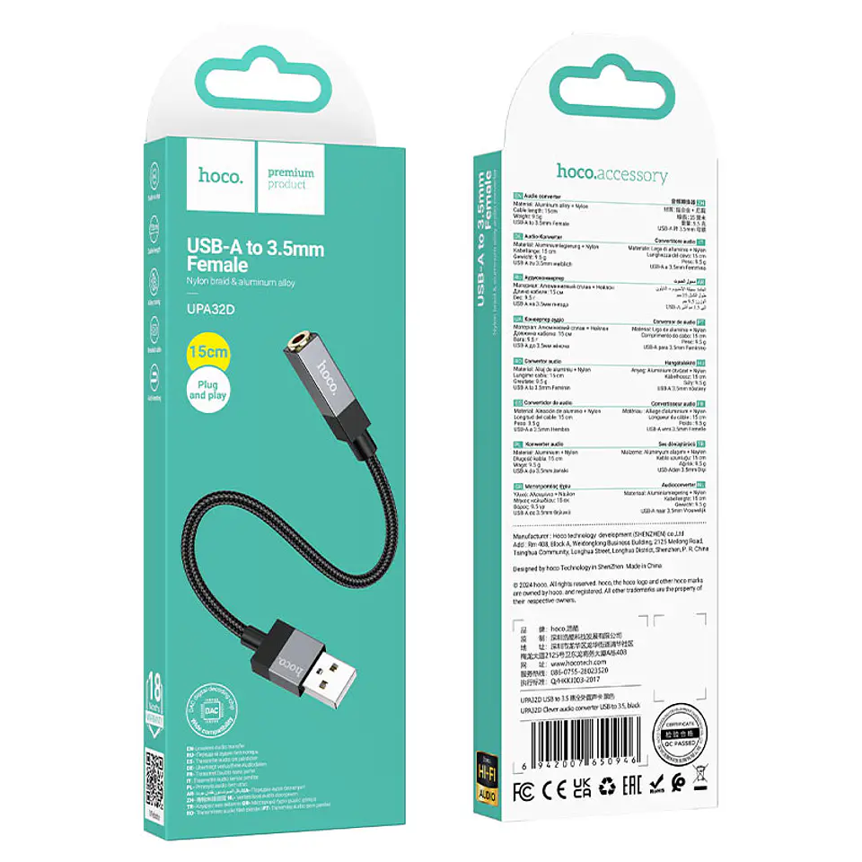 Cable convertidor USB a 3.5mm para audio  3
