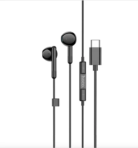 Audífono USB-C con cable M93 hoco Negro 