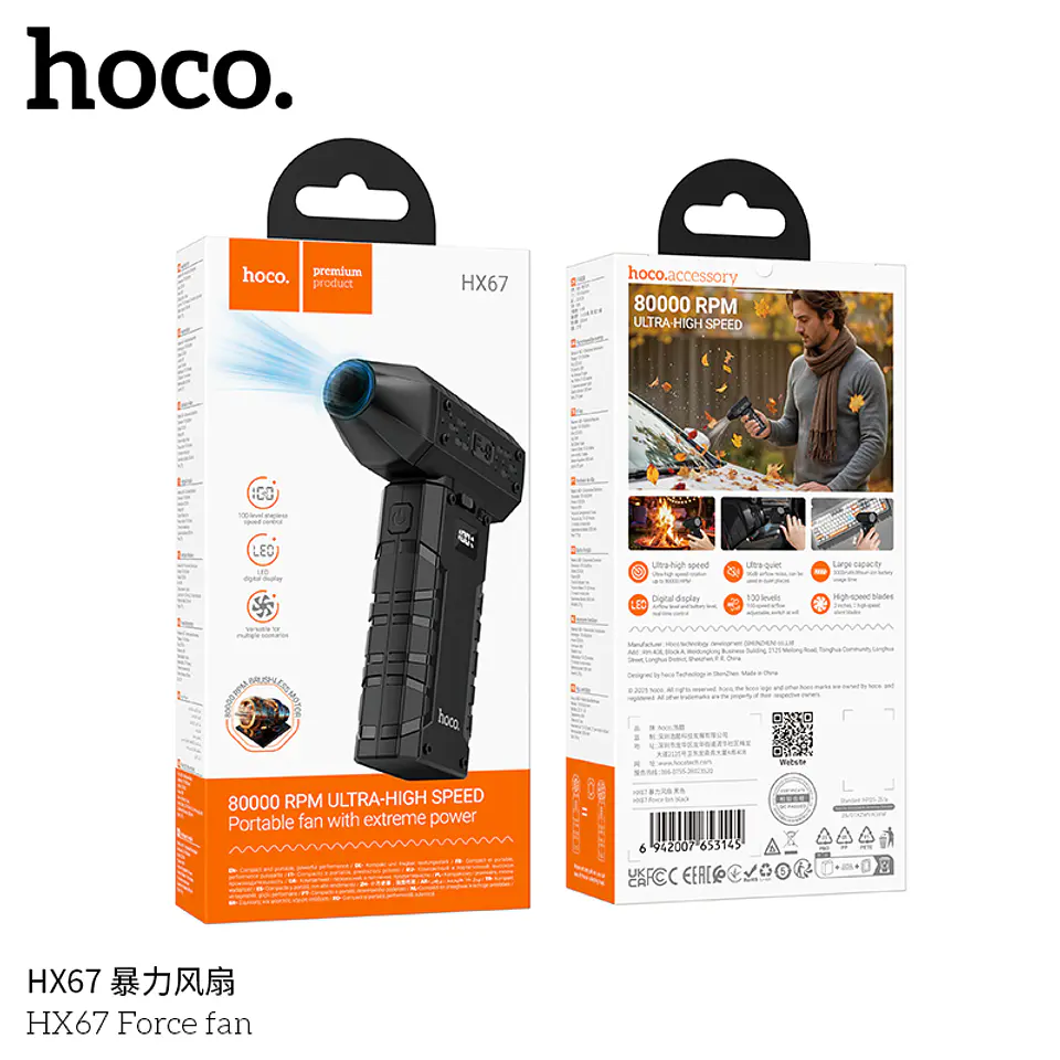 Ventilador soplador de componentes HOCO HX67  2