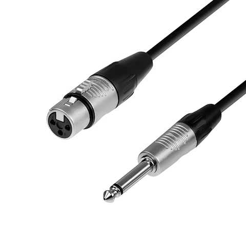 Cable de audio XLR Hembra a Jack mono 6.35mm 3MTS