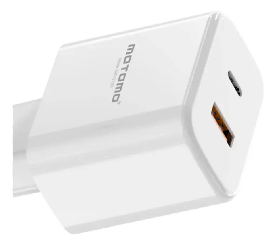 Cargador USB-C A USB-C completo Motomo PD 25W dual  3