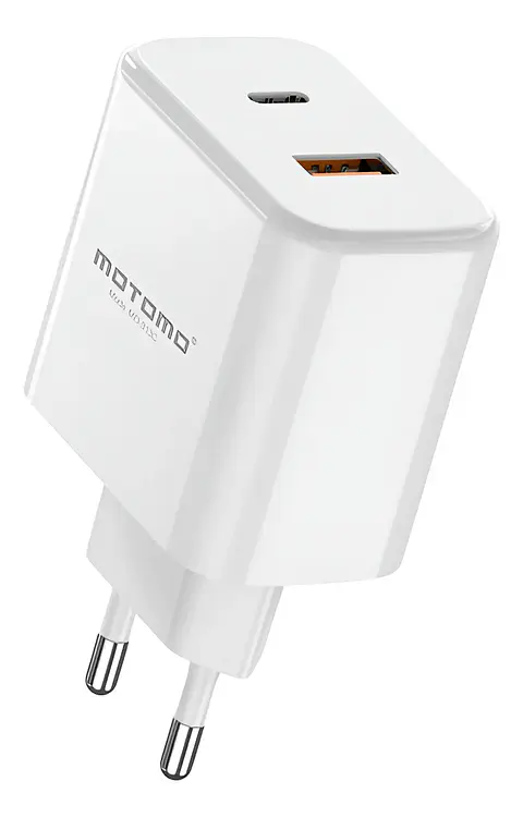Cargador USB-C A USB-C completo Motomo PD 25W dual 