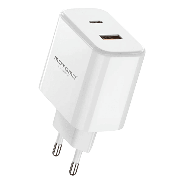 Cargador USB-C A USB-C completo Motomo PD 25W dual  1