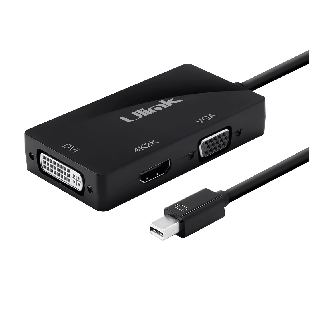 INTROTECH ADAPTADOR MINI DISPLAYPORT A HDMI 4K/VGA/DVI