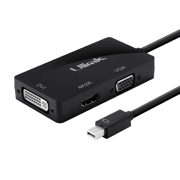Adaptador de imagen MINI DISPLAY PORT a HDMI, VGA y DVI 1