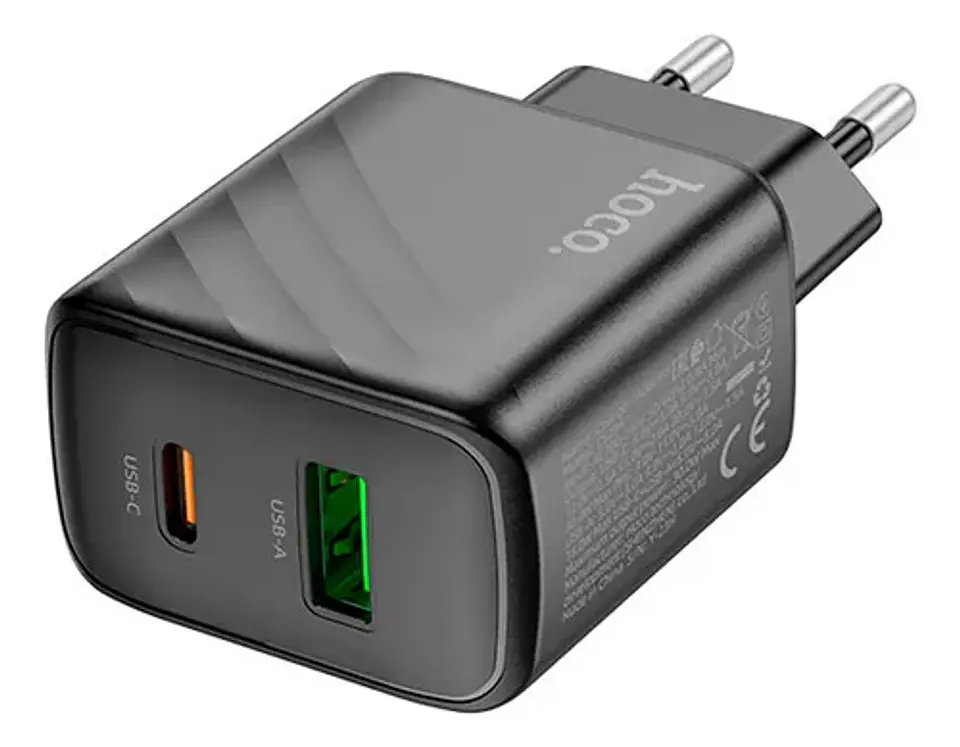 Cargador HOCO CS23A sin cable PD30W + QC3.0 NEGRO 2