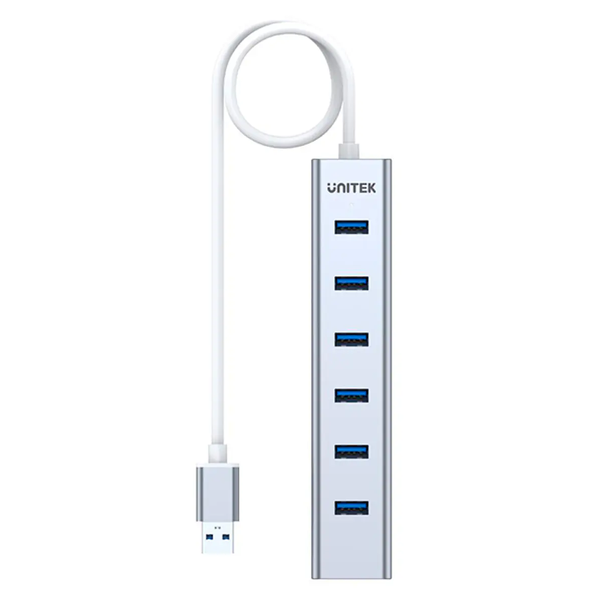 HUB 7 puertos USB 3.0 aluminio con fuente 5V2A Y-3090 | Easytech store