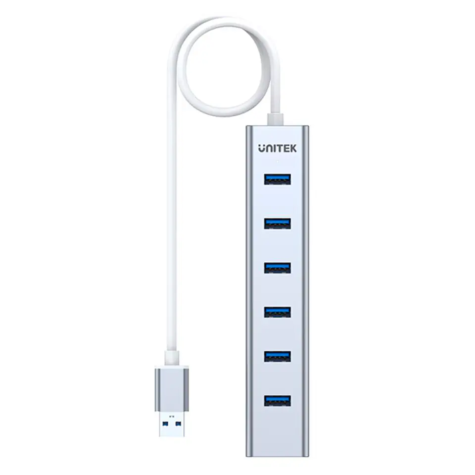 HUB 7 puertos USB 3.0 aluminio con fuente 5V2A Y-3090 2