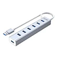 HUB 7 puertos USB 3.0 aluminio con fuente 5V2A Y-3090 - Miniatura 1
