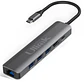 Hub adaptador USB-C 6 en 1 RJ45 + 3 USB 3.0 + HDMI + PD USB-C - Miniatura 1